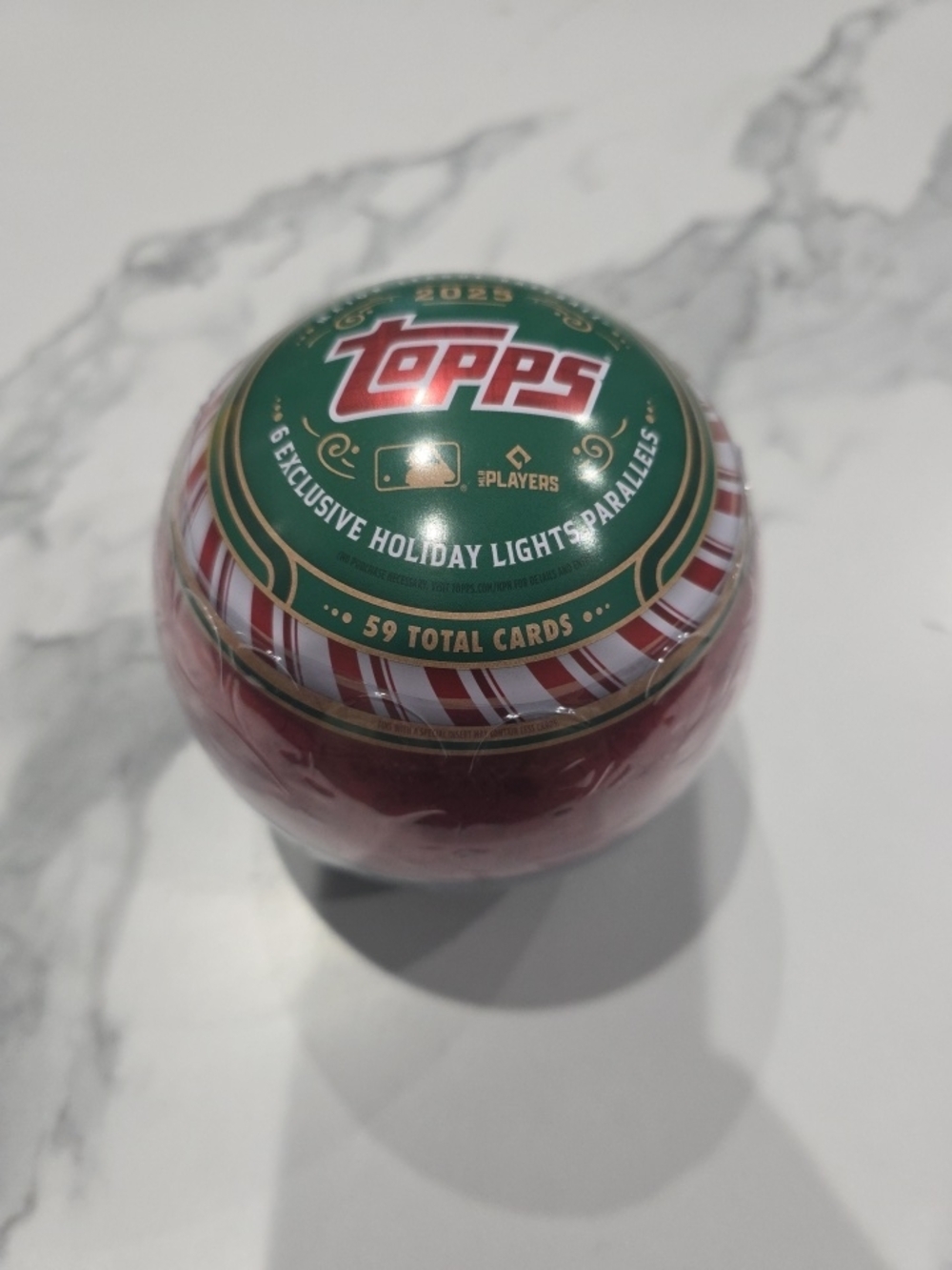Topps Dark Green Round Tin with White Logo and Text - Picture 6 of 6